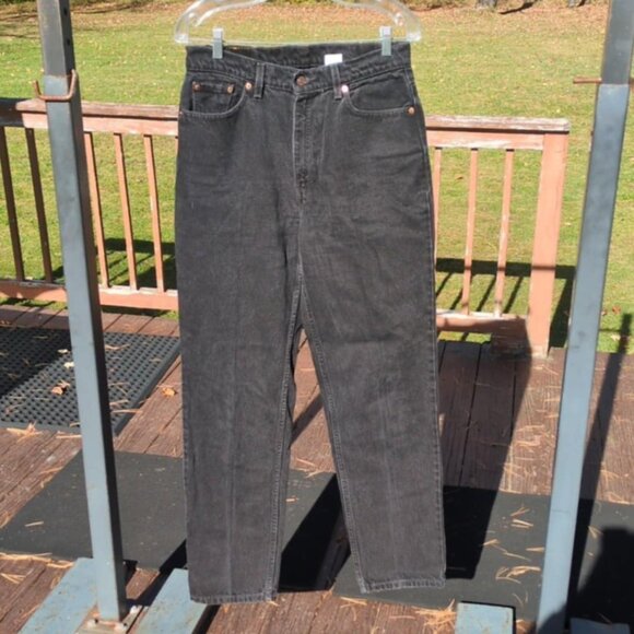 Levis Women Black Siz 12 512 Slim Fit Straight Leg Americana Workwear Farm Ranch - Picture 1 of 7